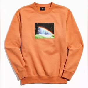 OBEY Rainbow “Love Is The Cure” Crew Neck Sweatshirt in Pheasant